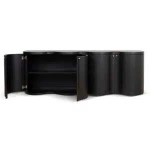Avery 2.15m Buffet Unit Textured Espresso Black Durable Storage