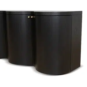 Avery 2.15m Buffet Unit Textured Espresso Black Spacious Storage