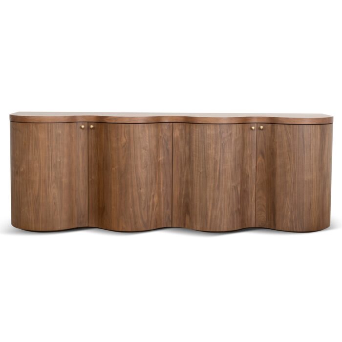 Alva 2.15m Light Walnut Buffet Unit with 4 Cabinets