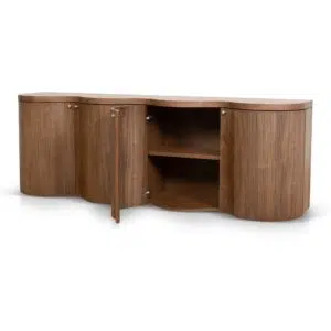 Alva 2.15m Light Walnut Buffet Unit - Spacious Storage