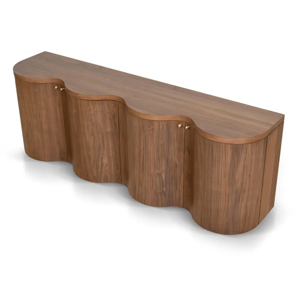 Alva 2.15m Light Walnut Buffet Unit - Modern Storage Design