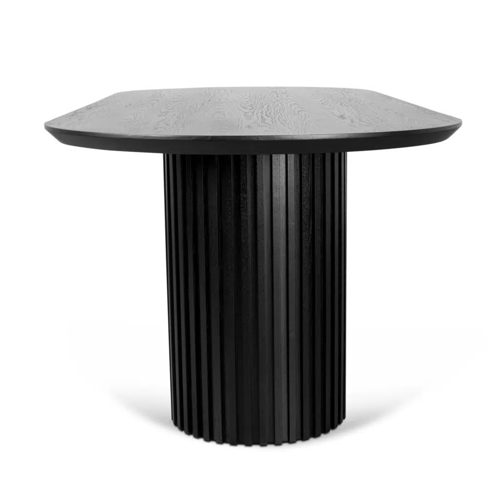 Varoa 2.5m Black Wooden Dining Table Modern Design