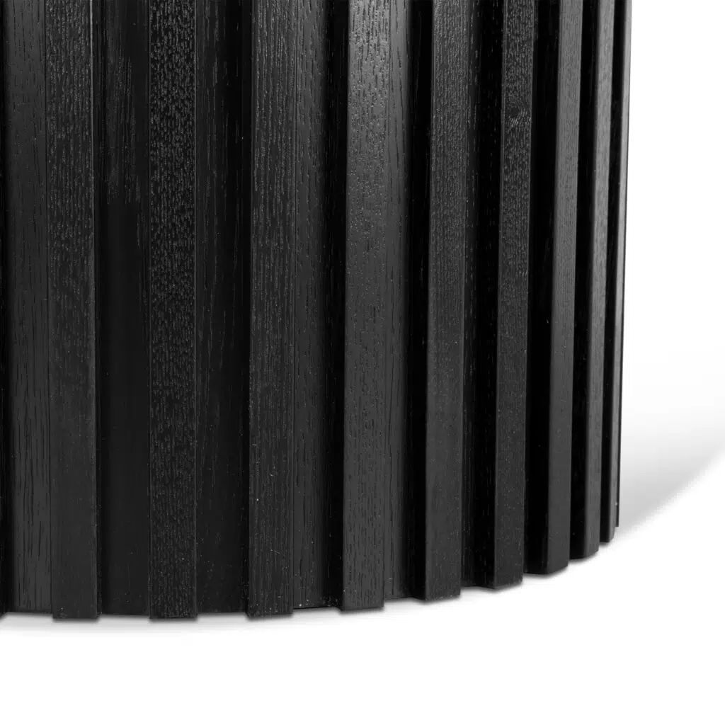 Modern black 2.5m wooden dining table, spacious design