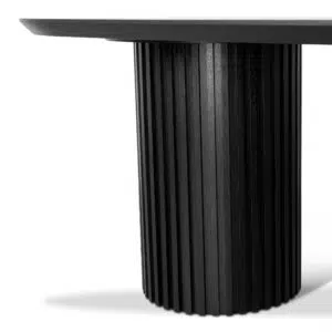 Black 2.5m wooden dining table - modern design for large gatherings
