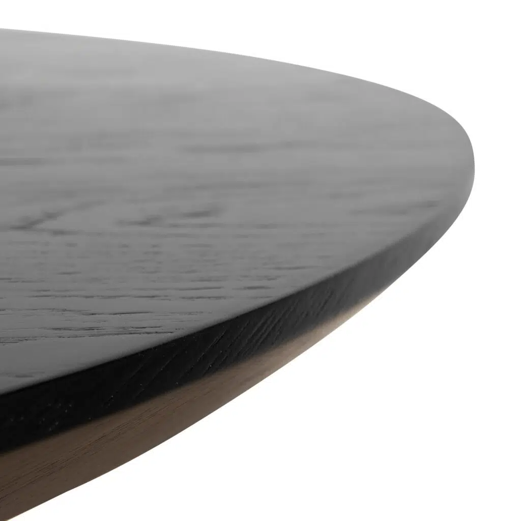 Varoa 2.5m Black Wooden Dining Table Modern Design