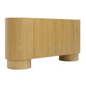 Dune 1.7m Natural Oak Sideboard - Cylindrical Legs & Modern Storage