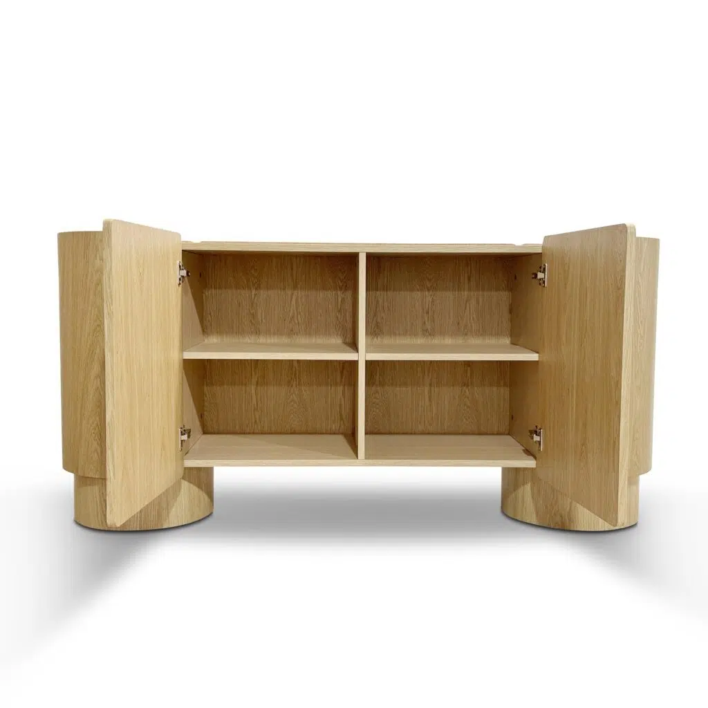 Dune 1.7m Natural Oak Sideboard with Cylindrical Legs