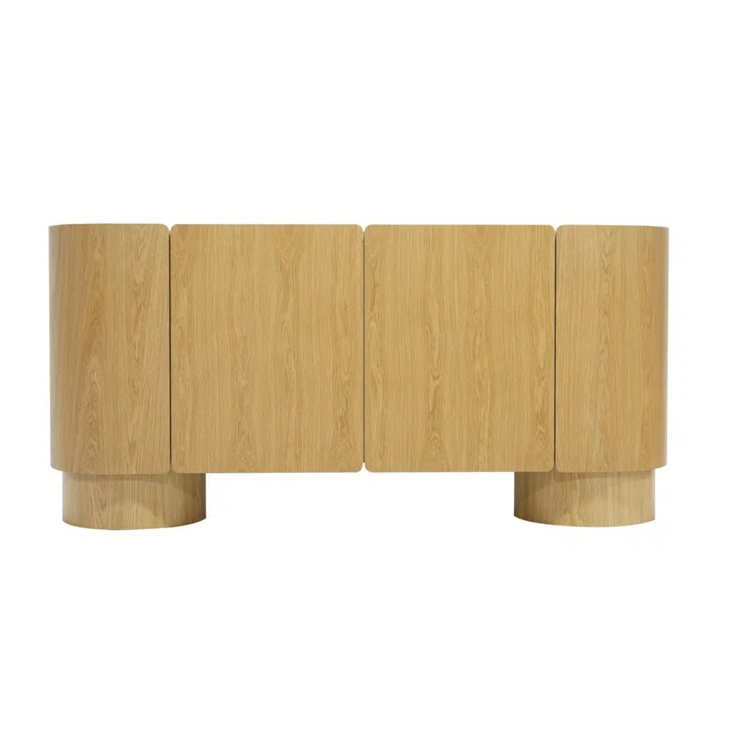 Dune 1.7m Sideboard Unit with Natural Oak and Cylindrical Legs