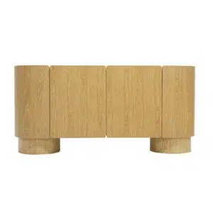 Dune 1.7m Sideboard Unit with Natural Oak and Cylindrical Legs