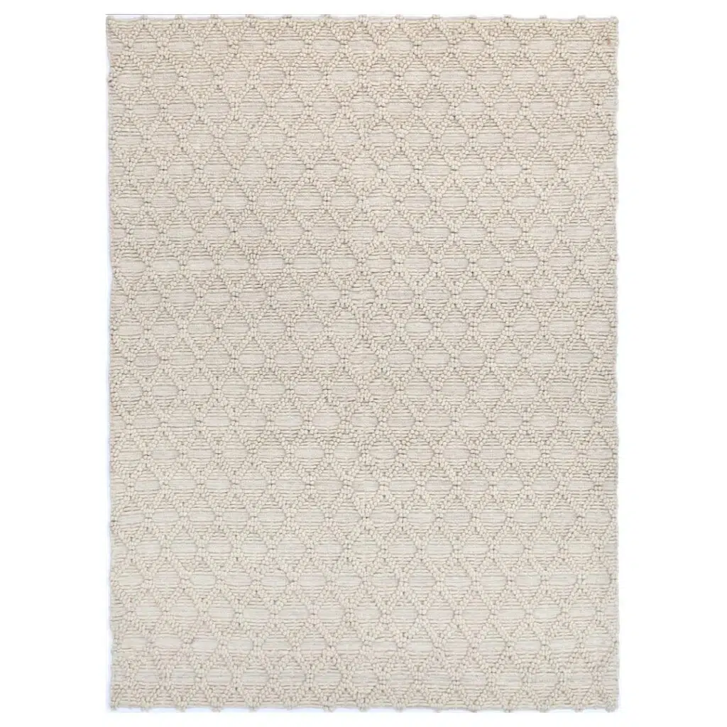 Himalaya Mosaic Tribal Wool Rug - Natural Tonal Design, 70% Wool, Modern/Traditional Use