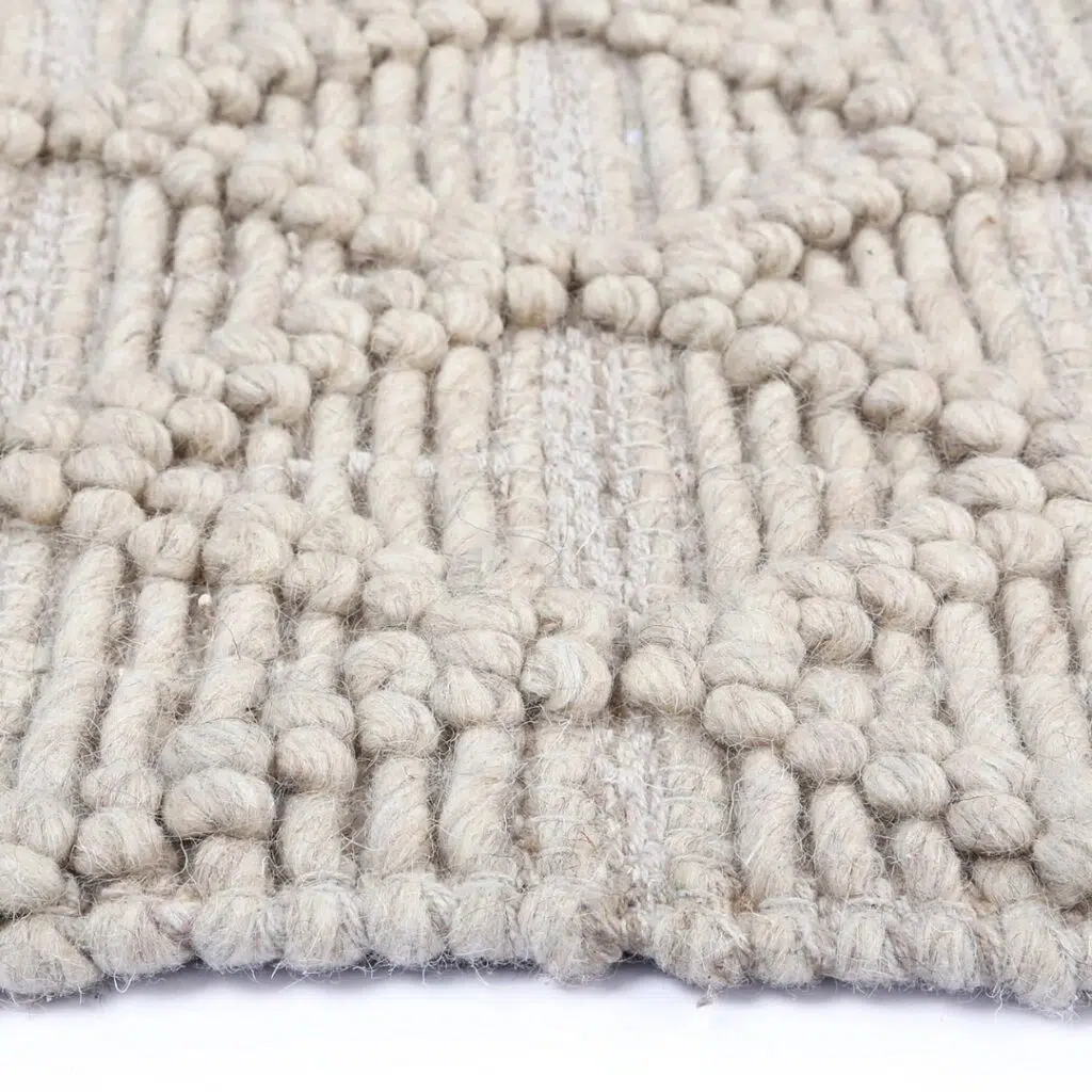 Himalaya Tribal Wool Rug – Natural Mosaic Design, 70% Wool, Durable