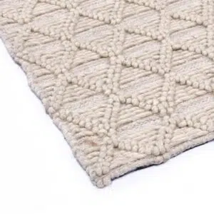 Himalaya Mosaic Tribal Natural Wool Rug - Handwoven Luxury