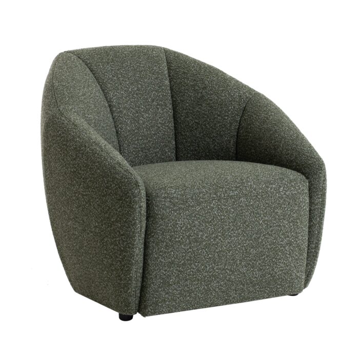 Rona Marsh Green Fabric Armchair Modern Ergonomic Design
