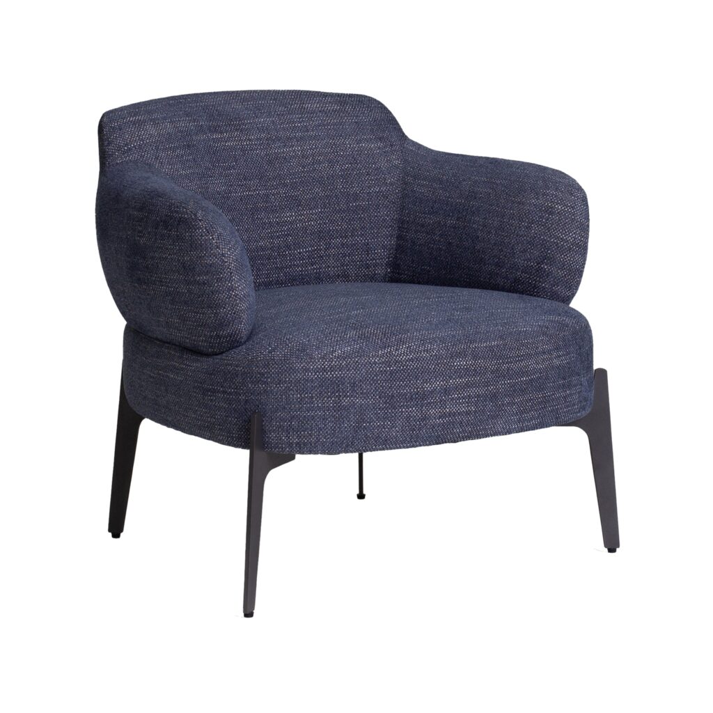 Niva Celadon Blue Fabric Armchair - Modern Comfort Design