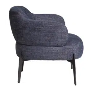 Modern Niva Celadon Blue Fabric Armchair with Angular Design