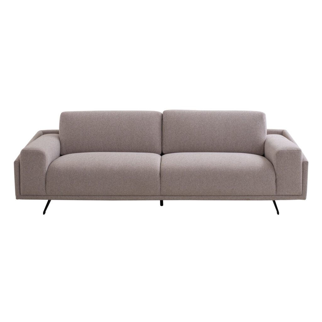 Dusty Grey Vino 3 Seater Fabric Sofa – Modern Neutral Design