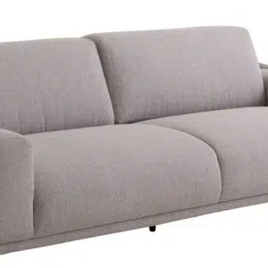 Dusty Grey 3-Seater Fabric Sofa - Modern Minimalist Design