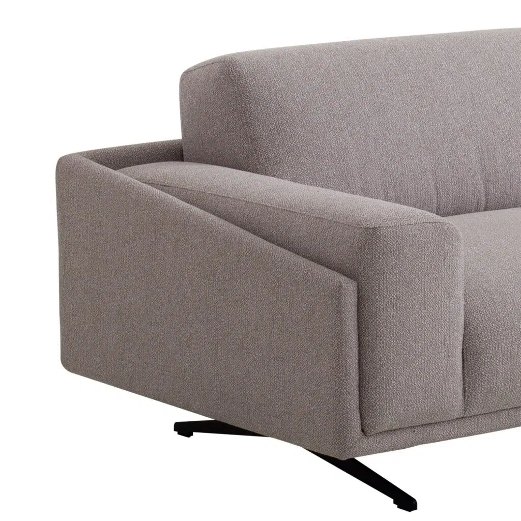 Vino 3 Seater Fabric Sofa in Dusty Grey Modern
