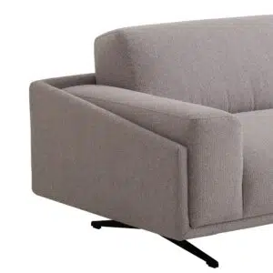 Vino 3 Seater Fabric Sofa in Dusty Grey Modern