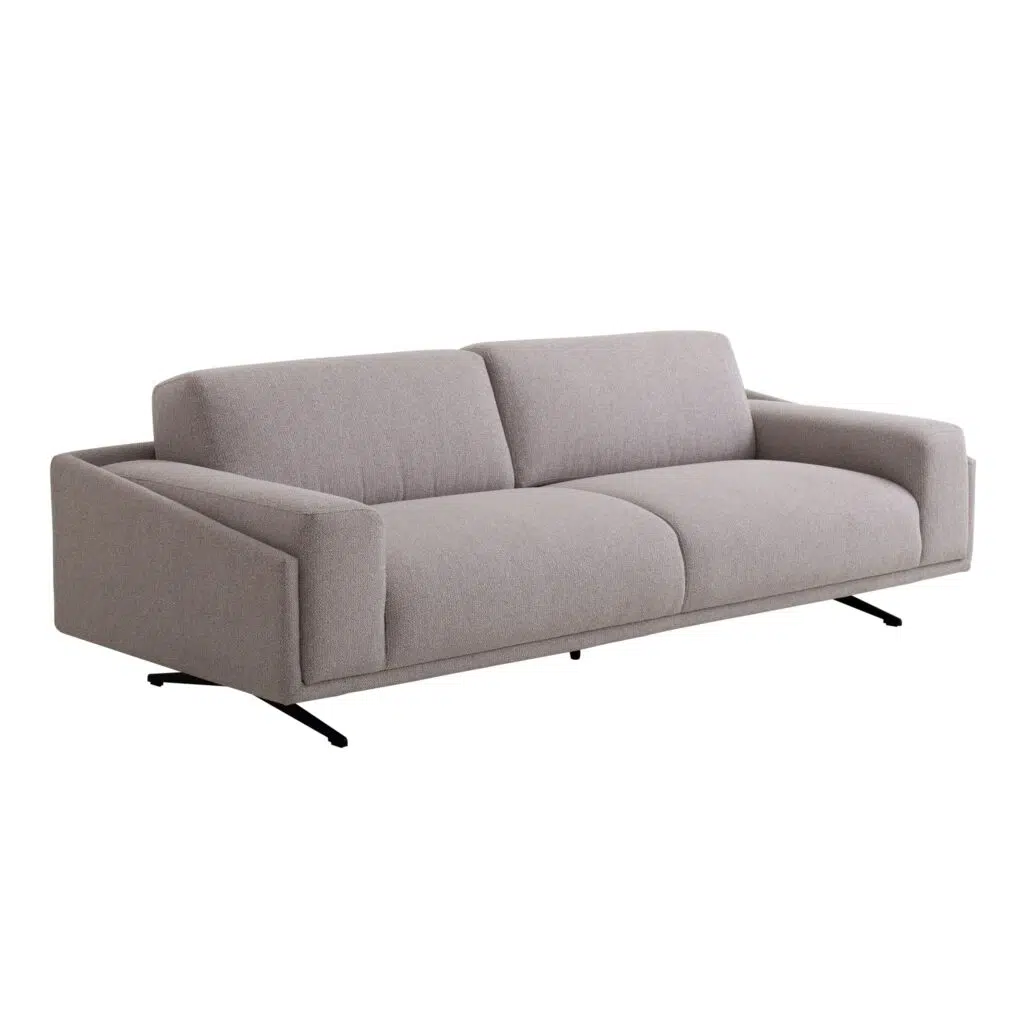 Vino 3 Seater Dusty Grey Fabric Sofa – Modern Comfort