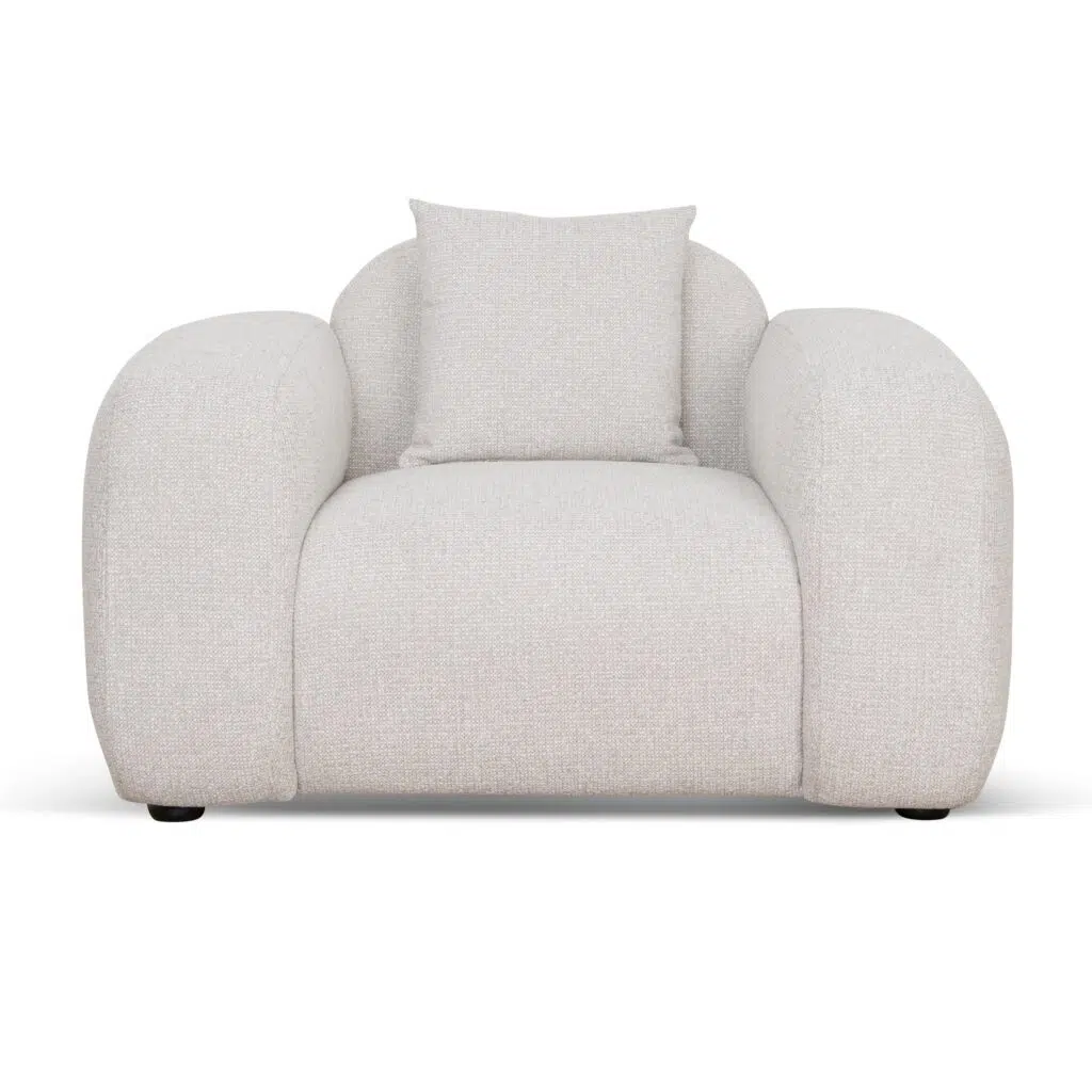 Elegant Coral Beige Karo Armchair - Modern Minimalist Design