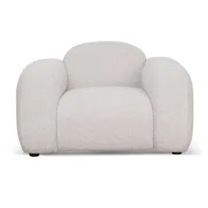Karo Coral Beige Armchair - Modern Minimalist Upholstered Seating