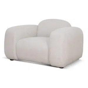 Karo Coral Beige Modern Minimalist Armchair