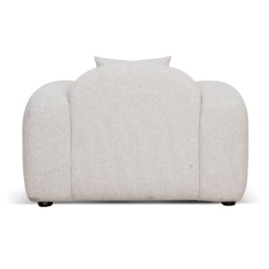 Coral Beige Upholstered Armchair - Modern Minimalist Design