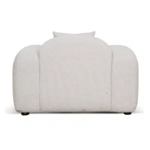 Coral Beige Upholstered Armchair - Modern Minimalist Design