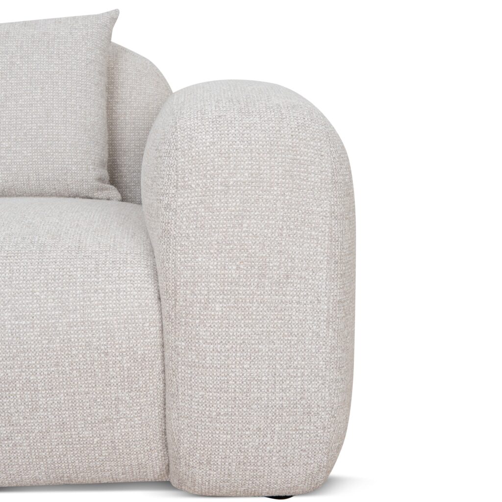 Karo Coral Beige Armchair - Modern Minimalist Design