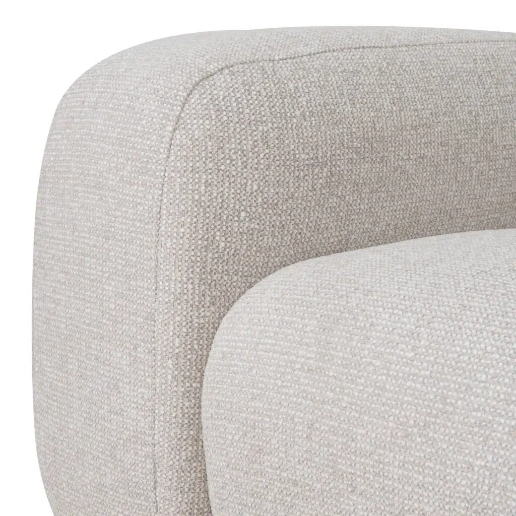 Coral Beige Upholstered Armchair Modern Minimalist Design