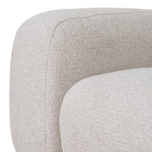 Coral Beige Upholstered Armchair Modern Minimalist Design