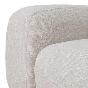 Coral Beige Upholstered Armchair Modern Minimalist Design
