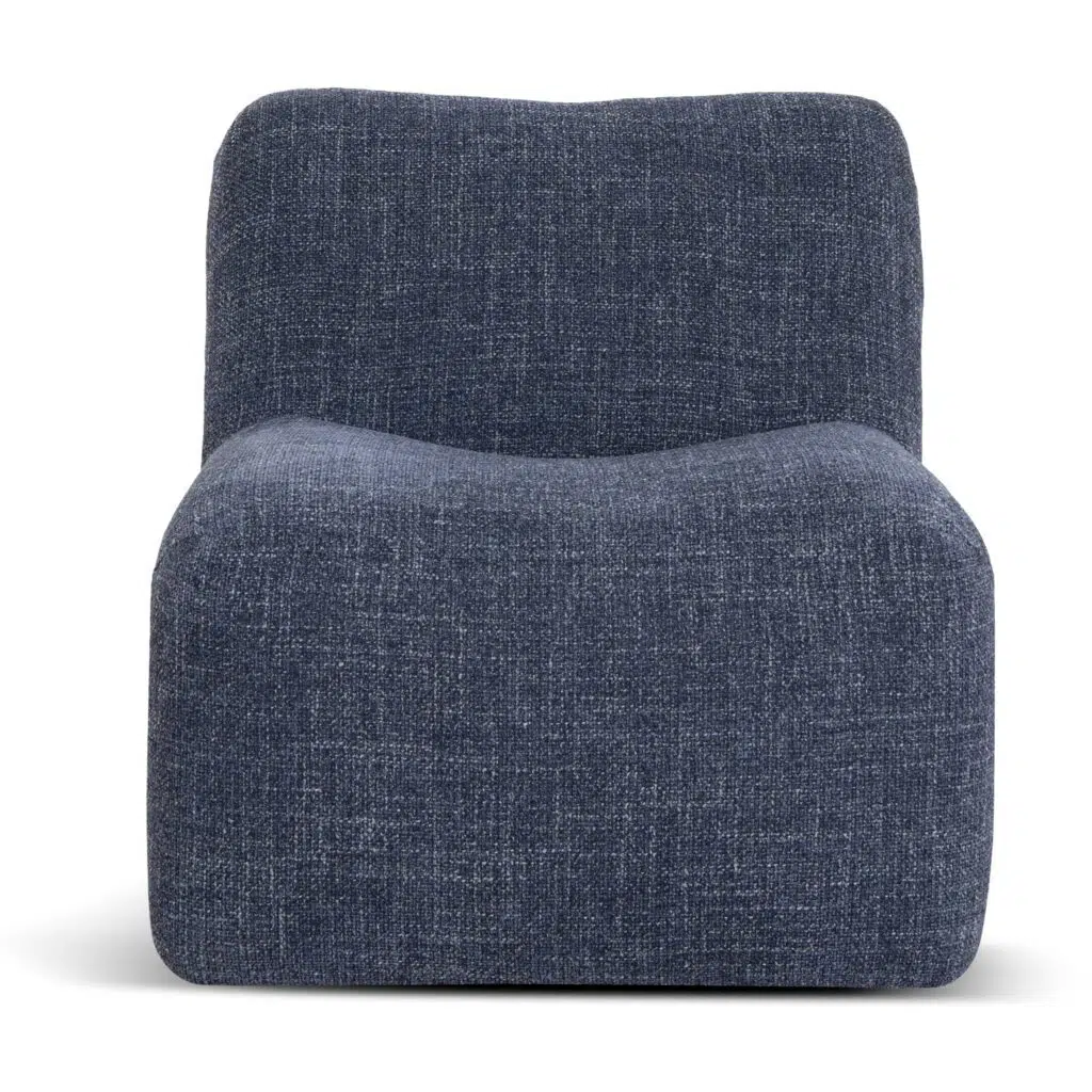 Kovo Moss Navy Fabric Lounge Chair - Modern Comfort