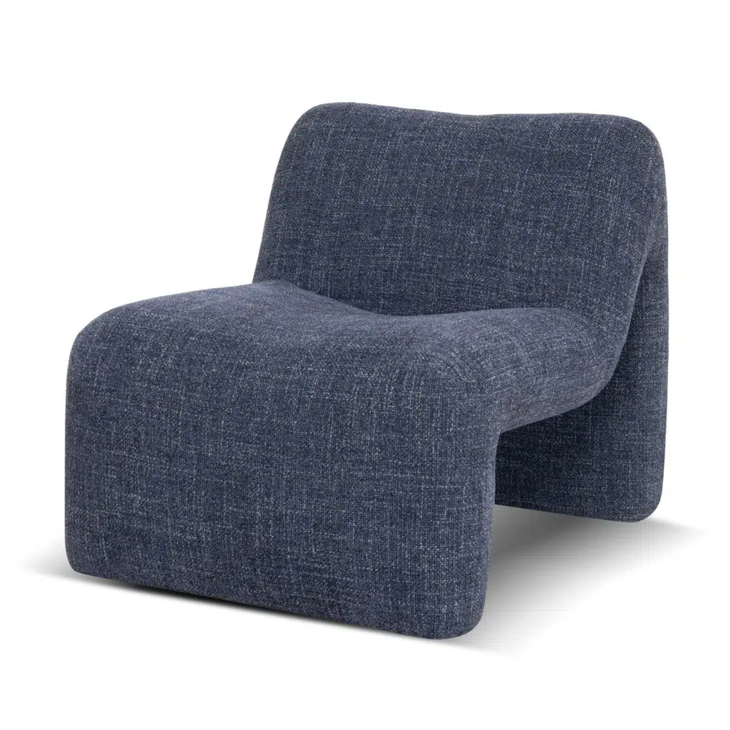 Kovo Moss Navy Fabric Lounge Chair - Modern Comfort