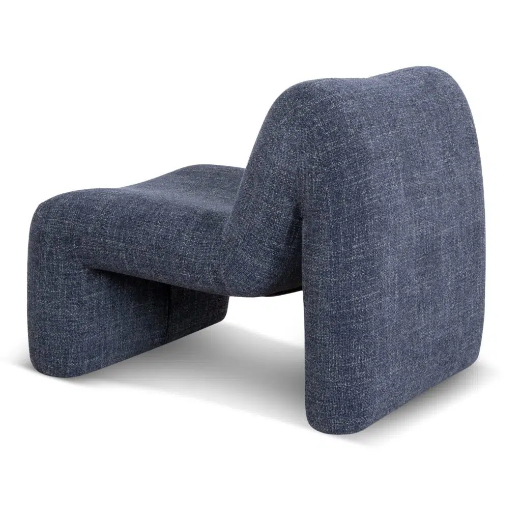 Kovo Moss Navy Fabric Lounge Chair Comfort Modern Design