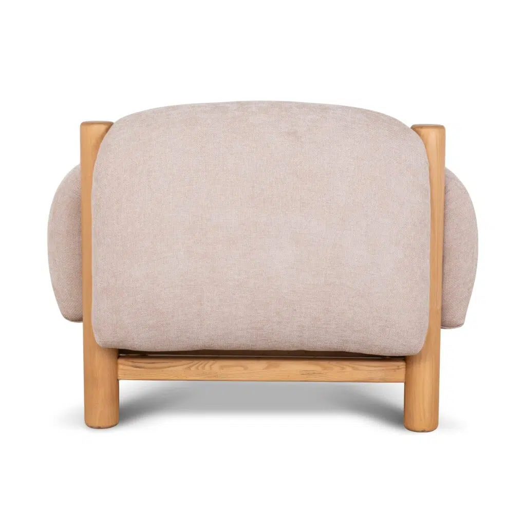 Goven Natural Armchair - Blush Linen Upholstery, Elegant Design, Modern Sophistication