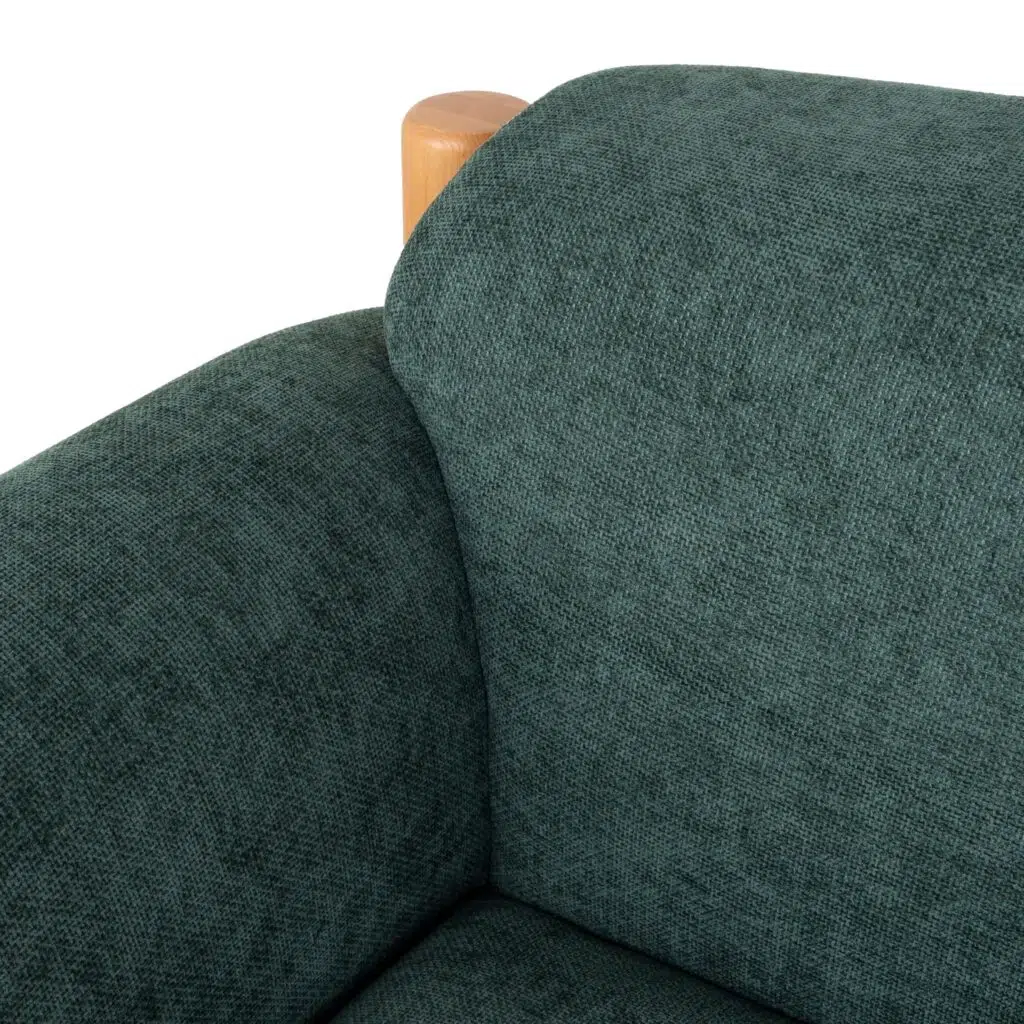 Elegant Bush Green Natural Armchair for Living Room Comfort