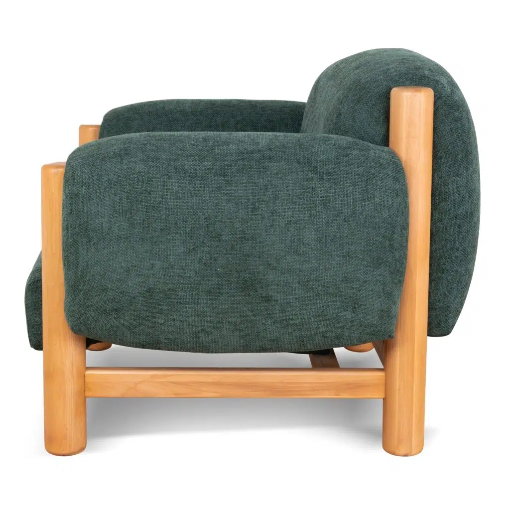 Ivora Natural Armchair Bush Green Elegant Design