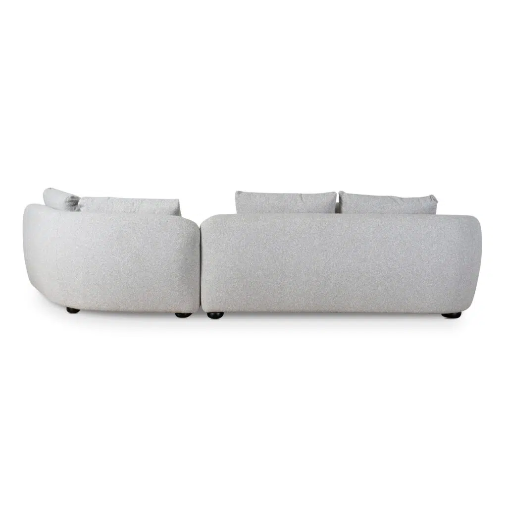 Alven 3 Seater Right Chaise Sofa - Clay Grey Comfort Durable Design
