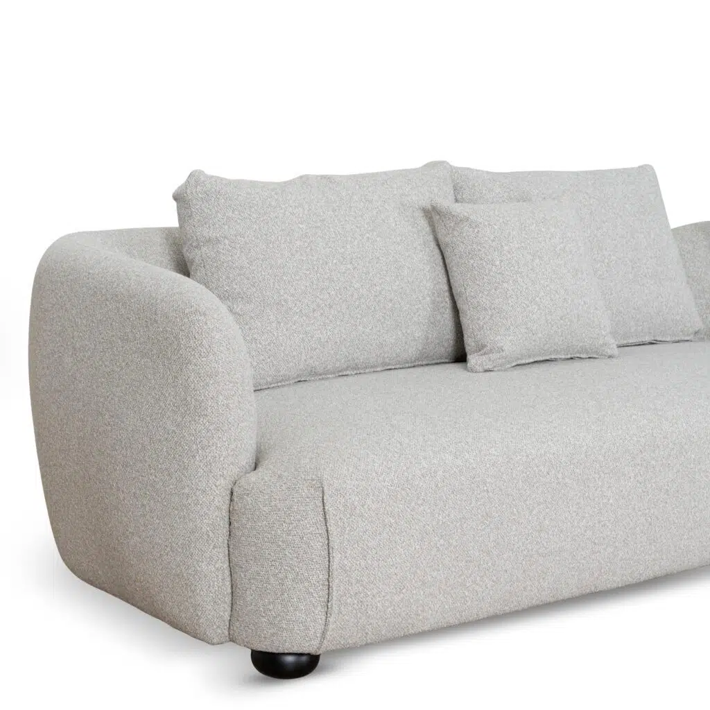 Alven 3 Seater Right Chaise Sofa in Clay Grey – Modern Comfort & Ergonomic Design