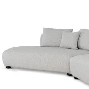 Voryn 3 Seater Left Chaise Sofa Clay Grey Modern Design