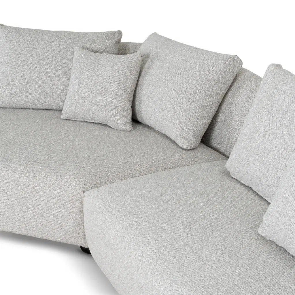 Voryn 3-Seater Left Chaise Sofa Clay Grey Ergonomic