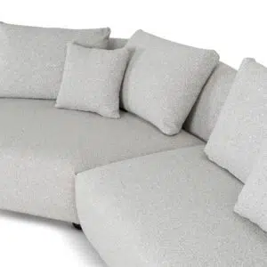 Voryn 3-Seater Left Chaise Sofa Clay Grey Ergonomic