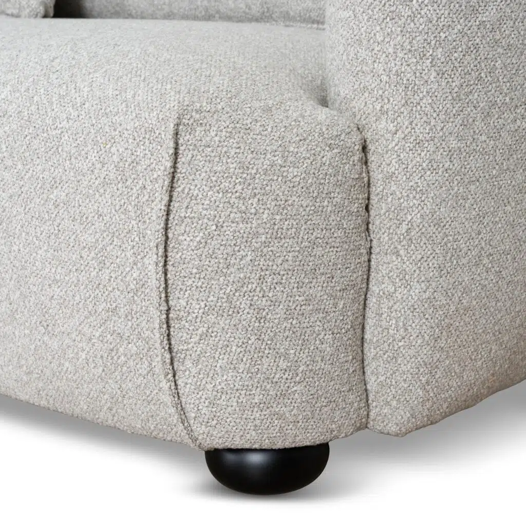 Voryn 3 Seater Left Chaise Sofa Clay Grey Modern Design