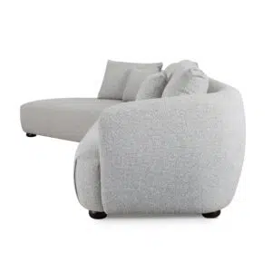 Voryn 3 Seater Left Chaise Sofa Clay Grey Modern Minimalist