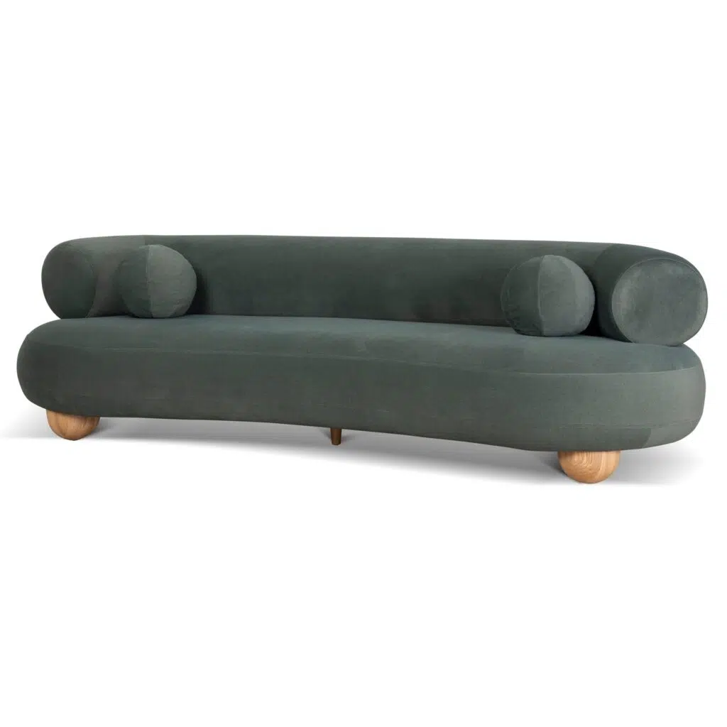 Doven 3 Seater Sofa – Burnt Green Modern Elegance