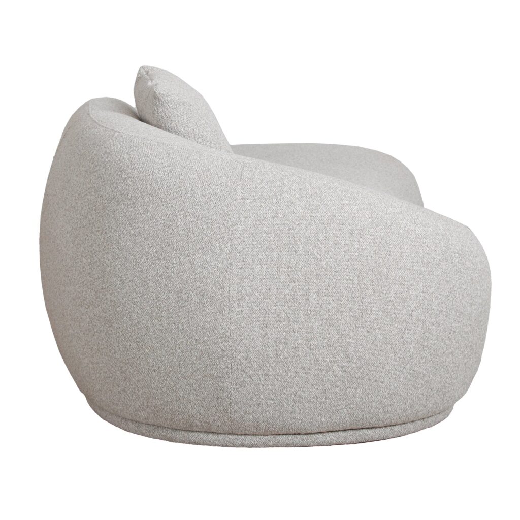 Tiva 3 Seater Fabric Sofa - Clay Grey Modern Comfort Design