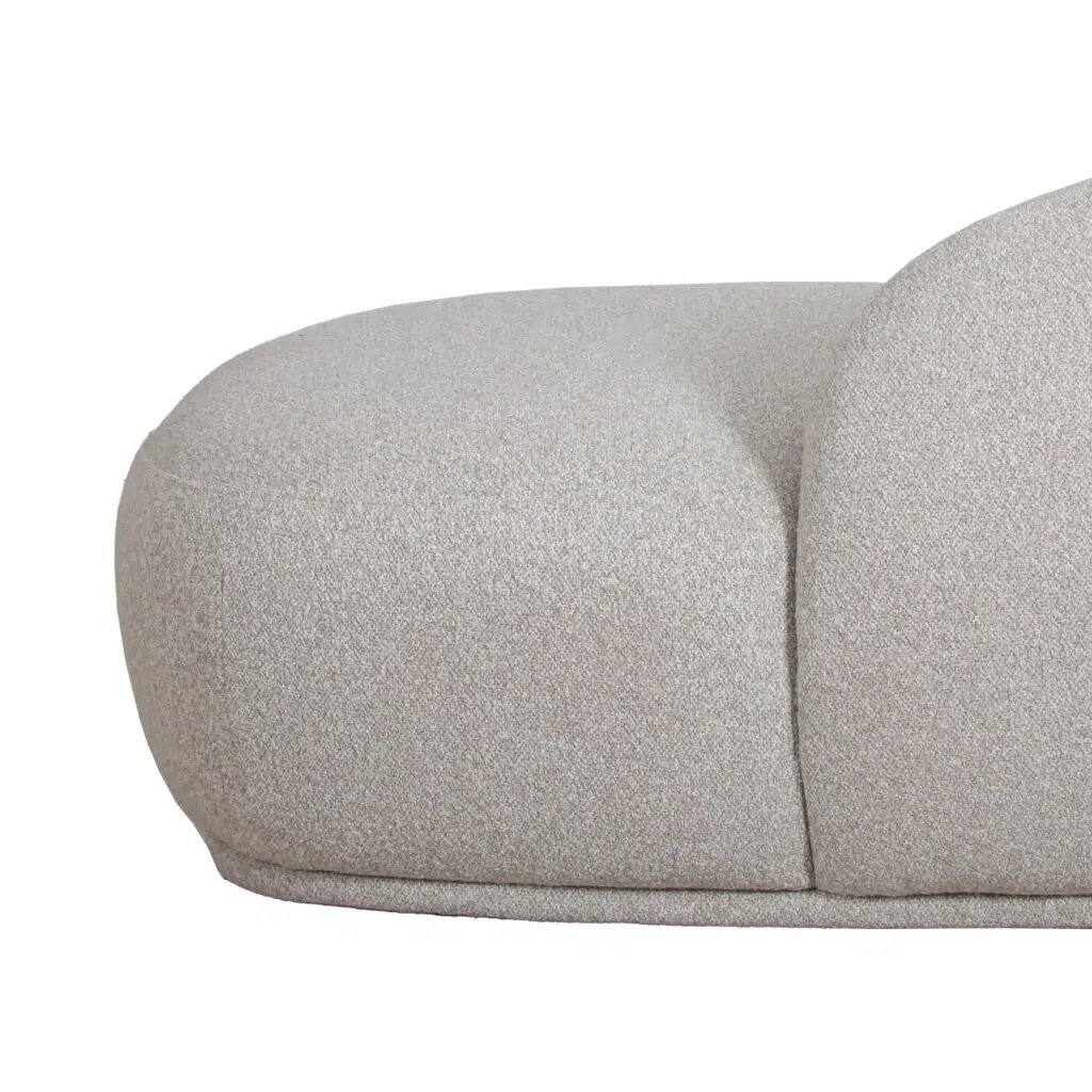 Tiva 3 Seater Fabric Sofa – Clay Grey