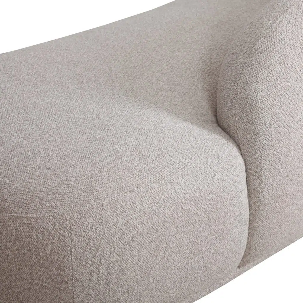 Tiva 3 Seater Fabric Sofa in Clay Grey - Modern Comfort Design